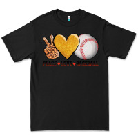 Black peace love baseball Premium Tee - AdoDesignShop