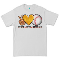 Dove Grey peace love baseball Premium Tee - AdoDesignShop
