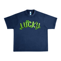 Navy lucky st patricks day Urban Heavy Tee - MaliasSmallBusiness