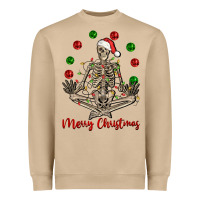 Merry Christmas Skeleton Heavyweight Sweatshirt | Teevron