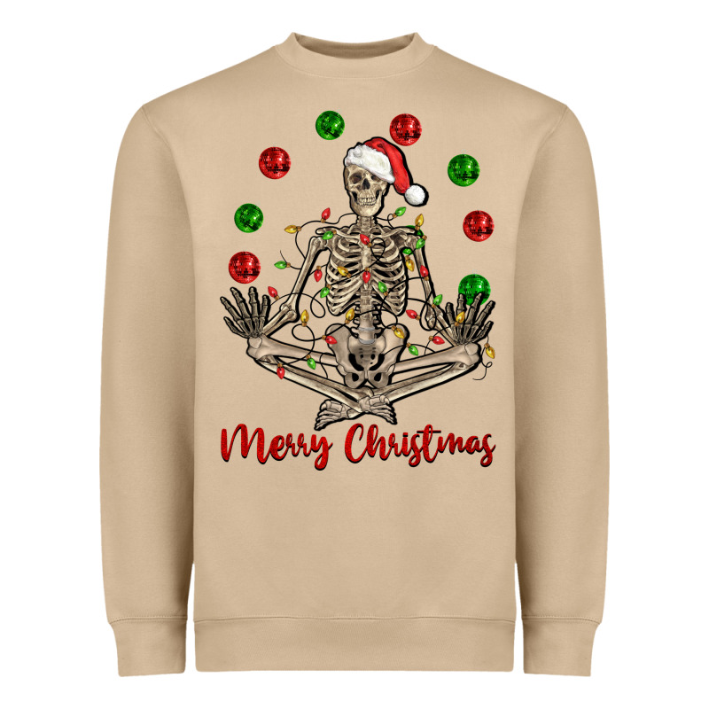 Merry Christmas Skeleton Heavyweight Sweatshirt by NancyCooperArtShop | Teevron