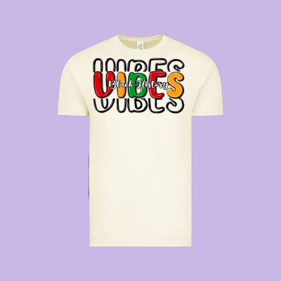 Black History Vibes Vintage Tee Designed By Maliassmallbusiness