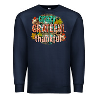 Navy crazy grateful thankful Premium Sweatshirt - CowGirlArtShop