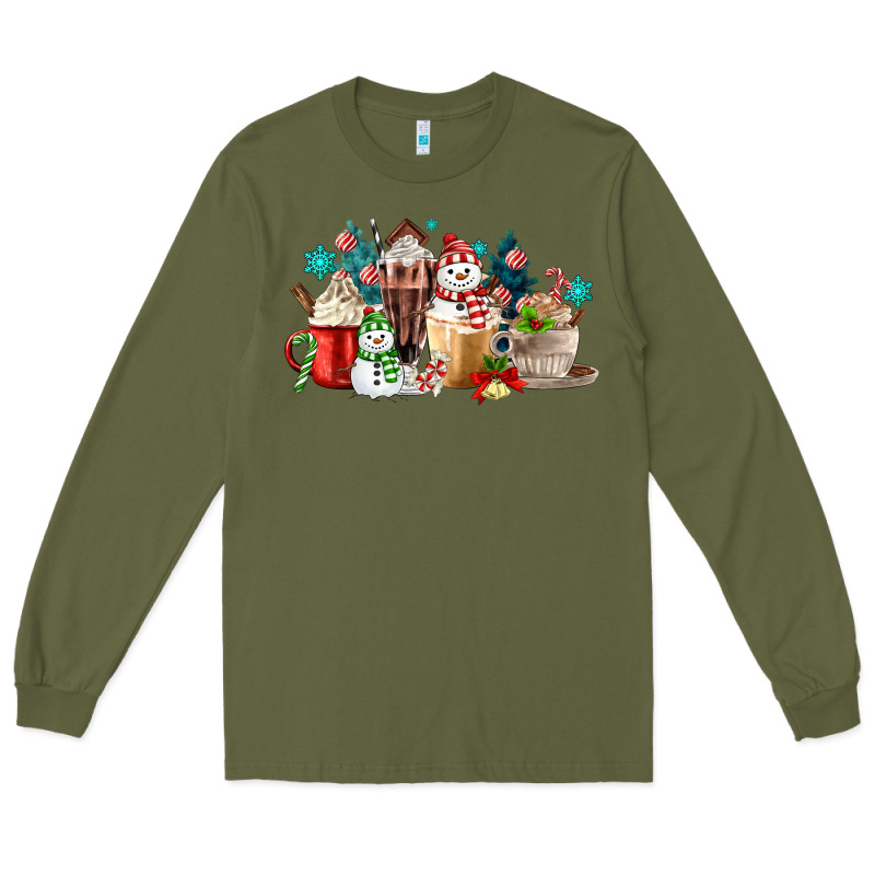Christmas Coffee Long Sleeve Tee by MaliasSmallBusiness | Teevron