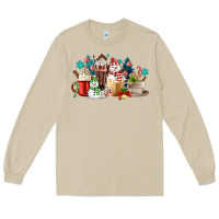 Mushroom christmas coffee Long Sleeve Tee - MaliasSmallBusiness