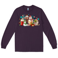 Plum christmas coffee Long Sleeve Tee - MaliasSmallBusiness