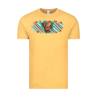 Vintage Mustard cow floral Vintage Tee - JahusDesignShop
