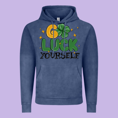 Go Luck Yourself Vintage Hoodie Designed By Maliassmallbusiness