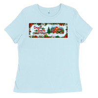 Baby Blue small town christmas Ladies Tee - BundleAndBundleShop