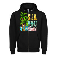Black Sea you soon Zipper Hoodie - NancyCooperArtShop
