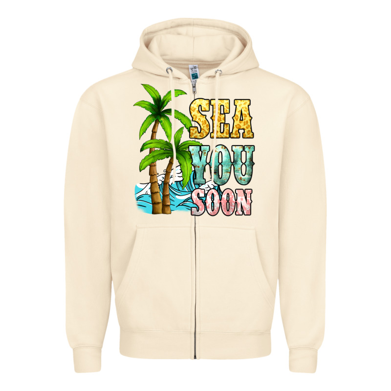 Sea You Soon Zipper Hoodie by NancyCooperArtShop | Teevron