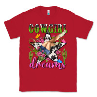 Red western rodeo cowgirl dreams Classic Tee - NancyCooperArtShop