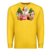 Lemon pink christmas santa coffe cups Premium Sweatshirt - CowGirlArtShop