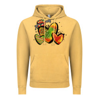 Vintage Mustard juneteenth hearts Vintage Hoodie - MaliasSmallBusiness