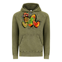 Vintage Olive juneteenth hearts Vintage Hoodie - MaliasSmallBusiness