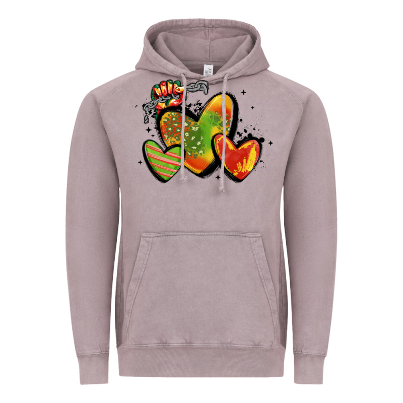Juneteenth Hearts Vintage Hoodie by MaliasSmallBusiness | Teevron