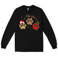 Black christmas paws Long Sleeve Tee - MaliasSmallBusiness