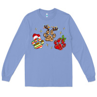 Colony Blue christmas paws Long Sleeve Tee - MaliasSmallBusiness