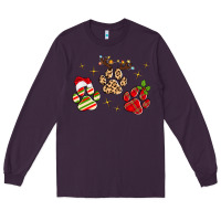 Plum christmas paws Long Sleeve Tee - MaliasSmallBusiness