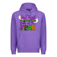 Purple the most spooktacular time of the year Premium Hoodie - CowGirlArtShop