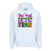 White the most spooktacular time of the year Premium Hoodie - CowGirlArtShop
