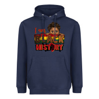 Navy i am black history black boy peekaboo juneteenth Heavyweight Hoodie - CowGirlArtShop