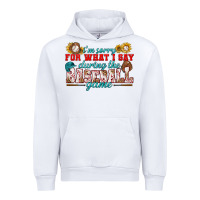White i'm sorry for what i say during the baseball game Urban Hoodie - BundleAndBundleShop