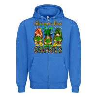 True Royal shamrockin with my gnomies Zipper Hoodie - NancyCooperArtShop