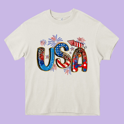 Usa 4th Of July Heavy Core Tee Designed By Artiststas