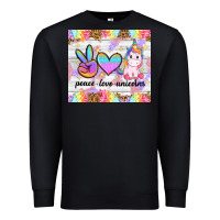 Black peace loeve unicorns Premium Sweatshirt - CowGirlArtShop