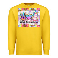 Lemon peace loeve unicorns Premium Sweatshirt - CowGirlArtShop