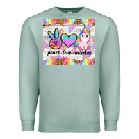 Seafoam peace loeve unicorns Premium Sweatshirt - CowGirlArtShop
