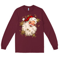 Burgundy Christmas santa claus Long Sleeve Tee - MaliasSmallBusiness