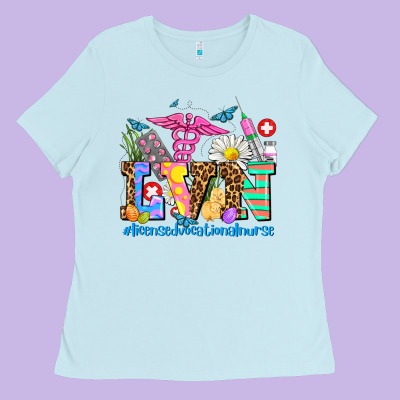 Easter Lvn Licensed Vocational Nurse Ladies Tee Designed By Adodesignshop