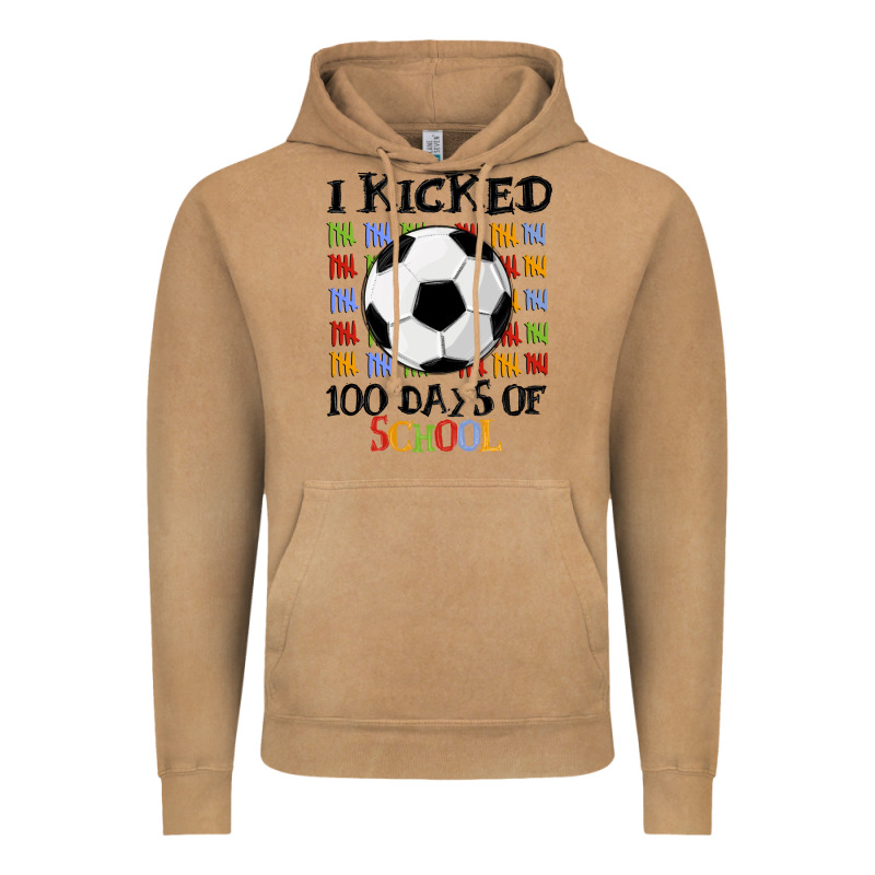 I Kicked 100 Days Of School Vintage Hoodie by MaliasSmallBusiness | Teevron