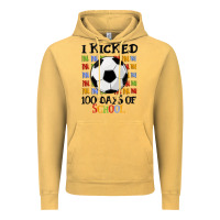 Vintage Mustard i kicked 100 days of school Vintage Hoodie - MaliasSmallBusiness