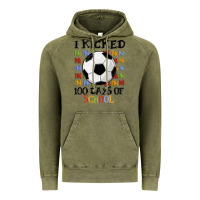 Vintage Olive i kicked 100 days of school Vintage Hoodie - MaliasSmallBusiness
