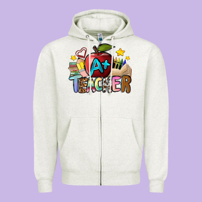 A Teacher Zipper Hoodie Designed By Nancycooperartshop