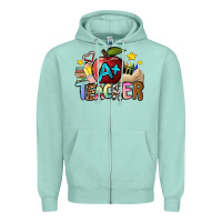 Seafoam a teacher Zipper Hoodie - NancyCooperArtShop