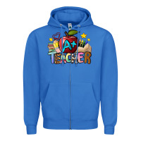 True Royal a teacher Zipper Hoodie - NancyCooperArtShop