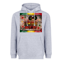 Heather Grey i am black history Heavyweight Hoodie - CowGirlArtShop