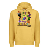Antique Gold this witch can be bribed with chocolate Premium Hoodie - CowGirlArtShop