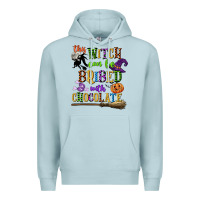 Blue Mist this witch can be bribed with chocolate Premium Hoodie - CowGirlArtShop