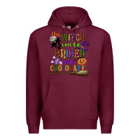 Burgundy this witch can be bribed with chocolate Premium Hoodie - CowGirlArtShop