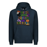Navy this witch can be bribed with chocolate Premium Hoodie - CowGirlArtShop