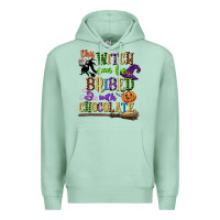 Seafoam this witch can be bribed with chocolate Premium Hoodie - CowGirlArtShop