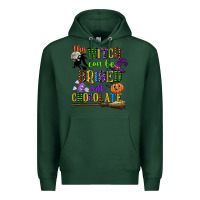 Sports Green this witch can be bribed with chocolate Premium Hoodie - CowGirlArtShop
