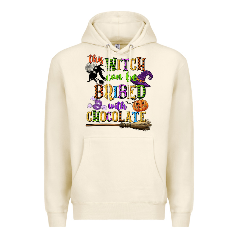 This Witch Can Be Bribed With Chocolate Premium Hoodie by CowGirlArtShop | Teevron