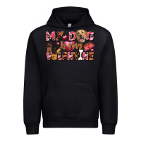 Black my dog is my valentine Urban Hoodie - FaDigitalArtStudio