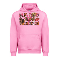 Fuchsia Pink my dog is my valentine Urban Hoodie - FaDigitalArtStudio